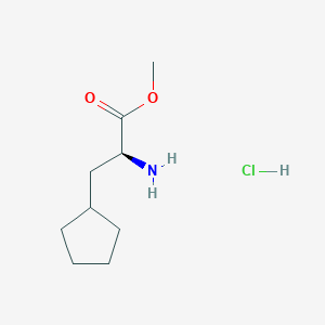 molecular formula C9H18ClNO2 B1511950 盐酸(S)-甲基 2-氨基-3-环戊基丙酸酯 CAS No. 1191996-99-2