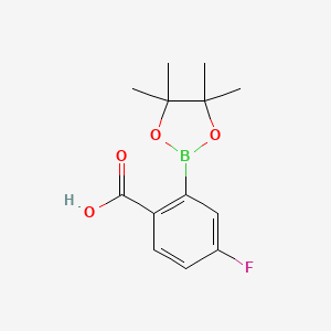 4-Fluoro-2-(4,4,5,5-tetramethyl-1,3,2-dioxaborolan-2-yl)benzoic acid