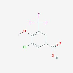 molecular formula C9H6ClF3O3 B1511952 3-Chloro-4-methoxy-5-(trifluoromethyl)benzoic acid 
