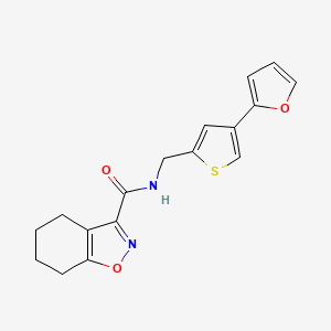 molecular formula C17H16N2O3S B15119531 N-{[4-(furan-2-yl)thiophen-2-yl]methyl}-4,5,6,7-tetrahydro-1,2-benzoxazole-3-carboxamide 