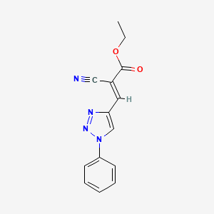 ethyl (2E)-2-cyano-3-(1-phenyl-1H-1,2,3-triazol-4-yl)prop-2-enoate