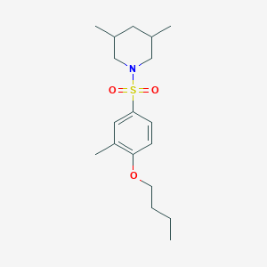 1-(4-Butoxy-3-methylbenzenesulfonyl)-3,5-dimethylpiperidine