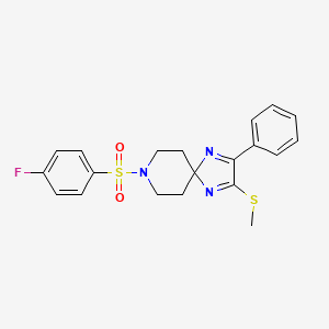 8-(4-Fluorobenzenesulfonyl)-2-(methylsulfanyl)-3-phenyl-1,4,8-triazaspiro[4.5]deca-1,3-diene