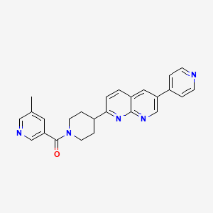 2-[1-(5-Methylpyridine-3-carbonyl)piperidin-4-yl]-6-(pyridin-4-yl)-1,8-naphthyridine