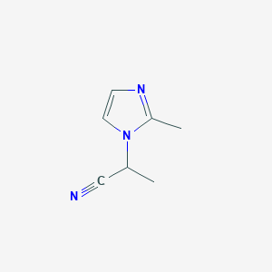 molecular formula C7H9N3 B151196 1-(1-氰乙基)-2-甲基-1H-咪唑 CAS No. 139958-54-6