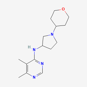 5,6-dimethyl-N-[1-(oxan-4-yl)pyrrolidin-3-yl]pyrimidin-4-amine