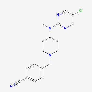 4-({4-[(5-Chloropyrimidin-2-yl)(methyl)amino]piperidin-1-yl}methyl)benzonitrile