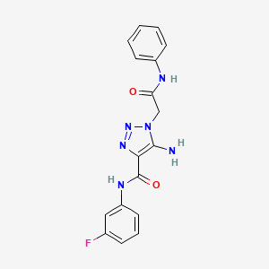 5-amino-N-(3-fluorophenyl)-1-[(phenylcarbamoyl)methyl]-1H-1,2,3-triazole-4-carboxamide