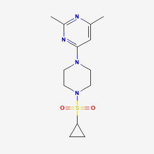 4-[4-(Cyclopropanesulfonyl)piperazin-1-yl]-2,6-dimethylpyrimidine