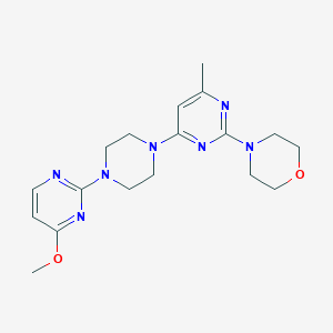 4-{4-[4-(4-Methoxypyrimidin-2-yl)piperazin-1-yl]-6-methylpyrimidin-2-yl}morpholine