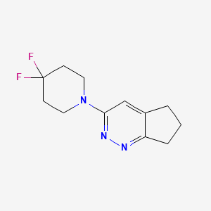 1-{5H,6H,7H-cyclopenta[c]pyridazin-3-yl}-4,4-difluoropiperidine