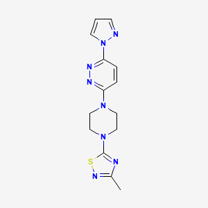 3-[4-(3-methyl-1,2,4-thiadiazol-5-yl)piperazin-1-yl]-6-(1H-pyrazol-1-yl)pyridazine