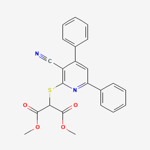 Dimethyl [(3-cyano-4,6-diphenylpyridin-2-yl)sulfanyl]propanedioate