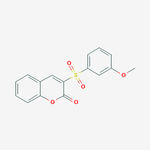 molecular formula C16H12O5S B15119689 3-(3-methoxybenzenesulfonyl)-2H-chromen-2-one 