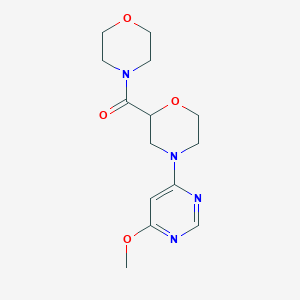 4-(6-Methoxypyrimidin-4-yl)-2-(morpholine-4-carbonyl)morpholine