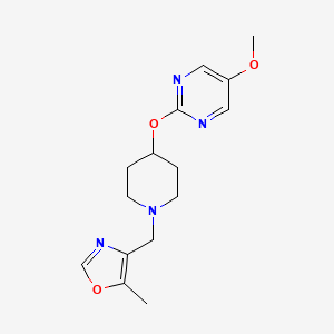 5-Methoxy-2-({1-[(5-methyl-1,3-oxazol-4-yl)methyl]piperidin-4-yl}oxy)pyrimidine