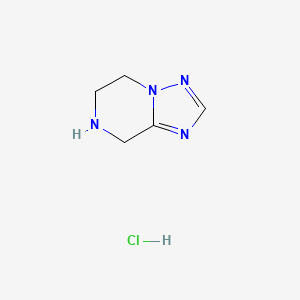 molecular formula C5H9ClN4 B1511971 5,6,7,8-Tetrahydro-[1,2,4]triazolo[1,5-a]pyrazine hydrochloride 