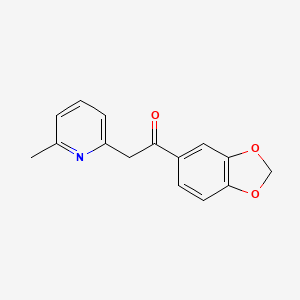 molecular formula C15H13NO3 B1511972 1-(1,3-benzodioxol-5-yl)-2-(6-methyl-2-pyridinyl)Ethanone 