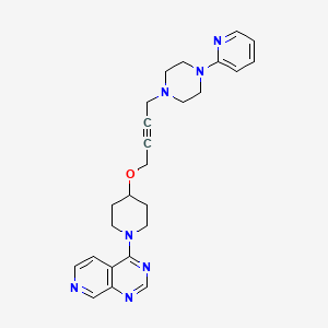 1-(Pyridin-2-yl)-4-{4-[(1-{pyrido[3,4-d]pyrimidin-4-yl}piperidin-4-yl)oxy]but-2-yn-1-yl}piperazine