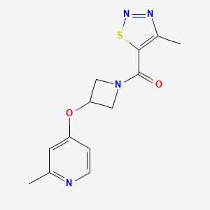 2-Methyl-4-{[1-(4-methyl-1,2,3-thiadiazole-5-carbonyl)azetidin-3-yl]oxy}pyridine