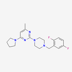 2-{4-[(2,5-Difluorophenyl)methyl]piperazin-1-yl}-4-methyl-6-(pyrrolidin-1-yl)pyrimidine