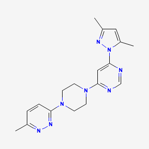 4-(3,5-dimethyl-1H-pyrazol-1-yl)-6-[4-(6-methylpyridazin-3-yl)piperazin-1-yl]pyrimidine