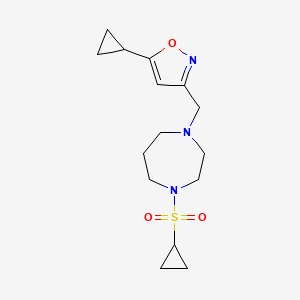 1-(Cyclopropanesulfonyl)-4-[(5-cyclopropyl-1,2-oxazol-3-yl)methyl]-1,4-diazepane