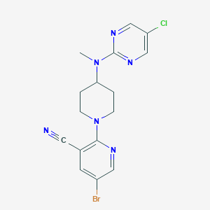 5-Bromo-2-{4-[(5-chloropyrimidin-2-yl)(methyl)amino]piperidin-1-yl}pyridine-3-carbonitrile