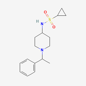 molecular formula C16H24N2O2S B15119825 N-[1-(1-phenylethyl)piperidin-4-yl]cyclopropanesulfonamide 