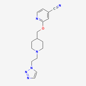 2-({1-[2-(1H-1,2,3-triazol-1-yl)ethyl]piperidin-4-yl}methoxy)pyridine-4-carbonitrile