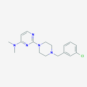 2-{4-[(3-chlorophenyl)methyl]piperazin-1-yl}-N,N-dimethylpyrimidin-4-amine