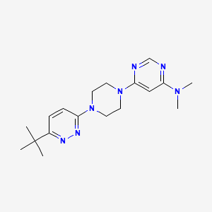 6-[4-(6-tert-butylpyridazin-3-yl)piperazin-1-yl]-N,N-dimethylpyrimidin-4-amine