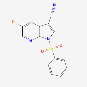 5-Bromo-1-(phenylsulfonyl)-1h-pyrrolo[2,3-b]pyridine-3-carbonitrile