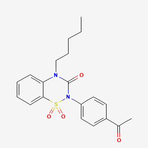 2-(4-Acetylphenyl)-1,1-dioxo-4-pentyl-1lambda6,2,4-benzothiadiazin-3-one