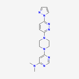 N,N-dimethyl-6-{4-[6-(1H-pyrazol-1-yl)pyridazin-3-yl]piperazin-1-yl}pyrimidin-4-amine