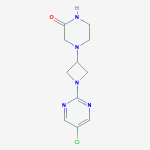 4-[1-(5-Chloropyrimidin-2-yl)azetidin-3-yl]piperazin-2-one