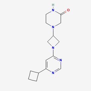 4-[1-(6-Cyclobutylpyrimidin-4-yl)azetidin-3-yl]piperazin-2-one