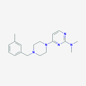 molecular formula C18H25N5 B15119905 N,N-dimethyl-4-{4-[(3-methylphenyl)methyl]piperazin-1-yl}pyrimidin-2-amine 