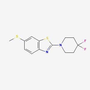 2-(4,4-Difluoropiperidin-1-yl)-6-(methylsulfanyl)-1,3-benzothiazole