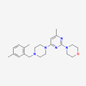 4-(4-{4-[(2,5-Dimethylphenyl)methyl]piperazin-1-yl}-6-methylpyrimidin-2-yl)morpholine