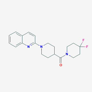 2-[4-(4,4-Difluoropiperidine-1-carbonyl)piperidin-1-yl]quinoline