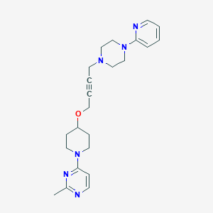 2-Methyl-4-[4-({4-[4-(pyridin-2-yl)piperazin-1-yl]but-2-yn-1-yl}oxy)piperidin-1-yl]pyrimidine