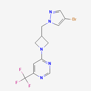 4-{3-[(4-bromo-1H-pyrazol-1-yl)methyl]azetidin-1-yl}-6-(trifluoromethyl)pyrimidine