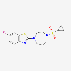 2-[4-(Cyclopropanesulfonyl)-1,4-diazepan-1-yl]-6-fluoro-1,3-benzothiazole