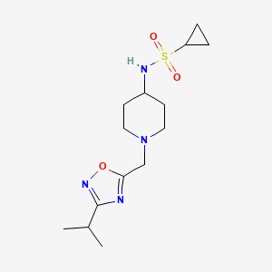 N-(1-{[3-(propan-2-yl)-1,2,4-oxadiazol-5-yl]methyl}piperidin-4-yl)cyclopropanesulfonamide