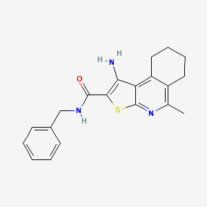 molecular formula C20H21N3OS B15119980 1-Amino-N-benzyl-5-methyl-6H,7H,8H,9H-thieno[2,3-C]isoquinoline-2-carboxamide 