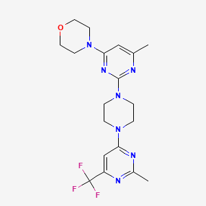 4-(6-Methyl-2-{4-[2-methyl-6-(trifluoromethyl)pyrimidin-4-yl]piperazin-1-yl}pyrimidin-4-yl)morpholine