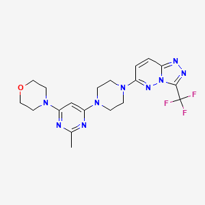 4-(2-Methyl-6-{4-[3-(trifluoromethyl)-[1,2,4]triazolo[4,3-b]pyridazin-6-yl]piperazin-1-yl}pyrimidin-4-yl)morpholine