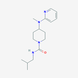 4-[methyl(pyridin-2-yl)amino]-N-(2-methylpropyl)piperidine-1-carboxamide