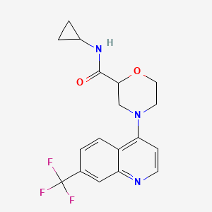 N-cyclopropyl-4-[7-(trifluoromethyl)quinolin-4-yl]morpholine-2-carboxamide